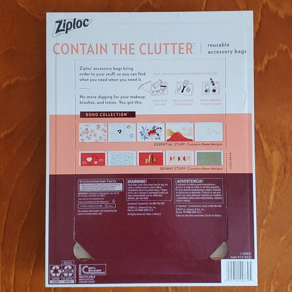15 Ziploc Reusable Accessory Bags - Picture 2 of 2